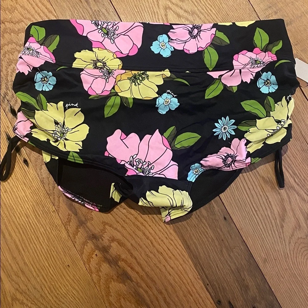 2pcs Swim Bikini Set Victoria's Secret Floral Retro Ultimate Gym Pinup PINK XL/L